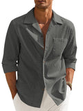 Soft Classic Fit Cotton Shirt (US Only) Shirts coofandy Dark Grey S 