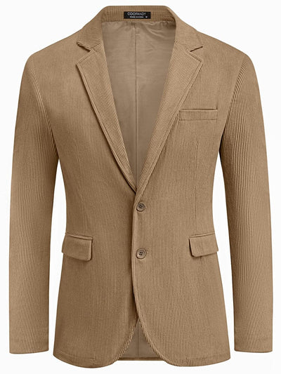 Leisure Corduroy Blazer Jacket (US Only) Blazer coofandy Coffee S 