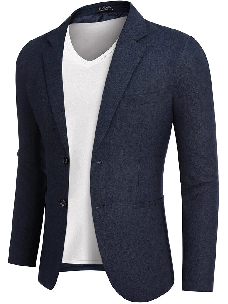 Lightweight Two Button Blazer Jacket Shirts coofandy 