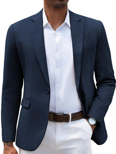 Casual Business Suit Jacket (US Only) Blazer coofandy Navy Blue S 