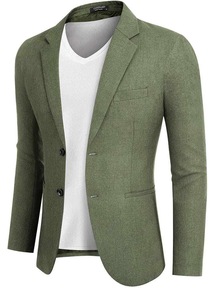 Lightweight Two Button Blazer Jacket Shirts coofandy 