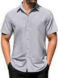 Casual Business Wrinkle Free Shirt Shirts coofandy Light Grey S 