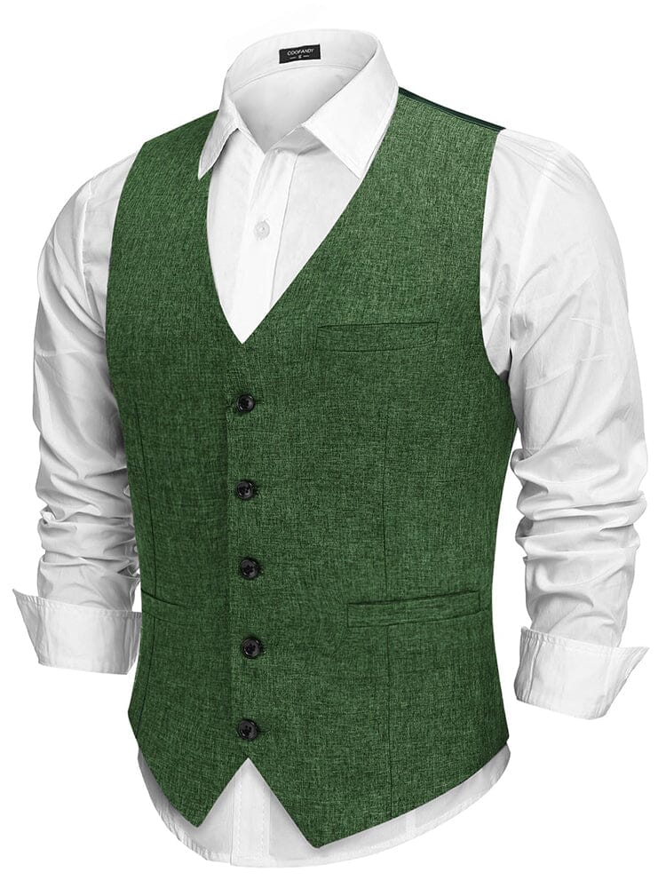 Formal Slim Fit Suit Vest (US Only) Vest coofandy Green S 