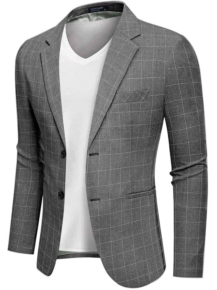 Lightweight Two Button Blazer Jacket Shirts coofandy 