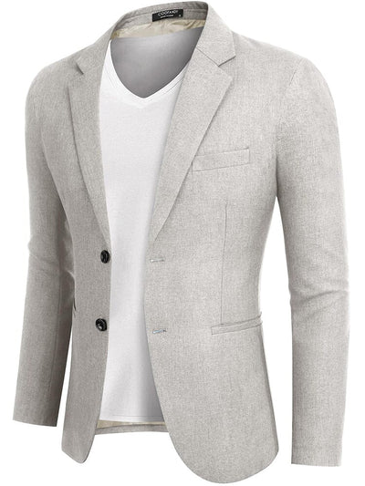 Lightweight Two Button Blazer Jacket Shirts coofandy 