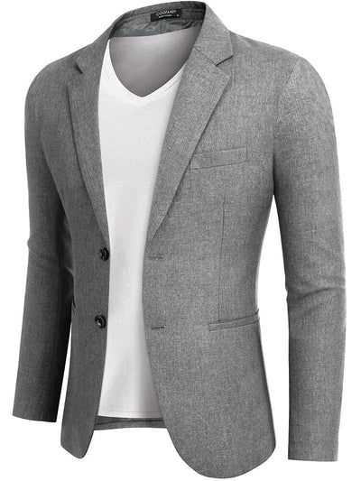 Lightweight Two Button Blazer Jacket Shirts coofandy 