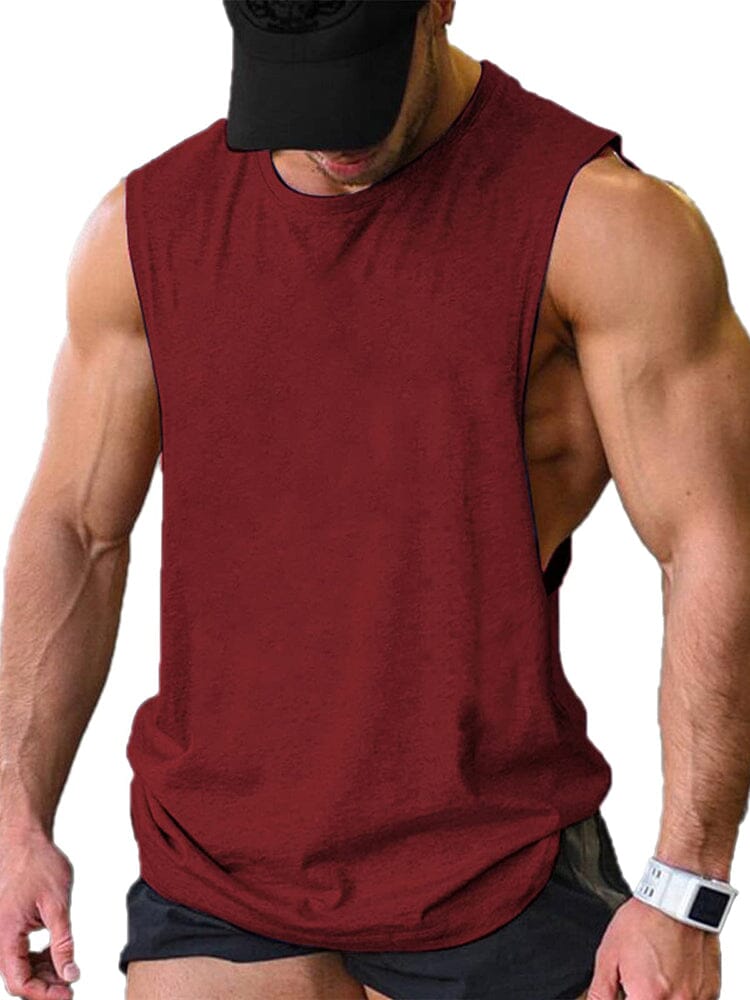 Leisure Workout Muscle Tank Top (US Only) coofandy Wine Red S 