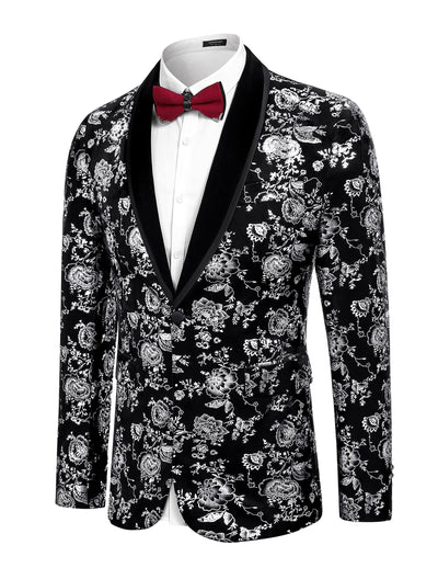 Coofandy Floral Wedding Blazer (US Only) Blazer coofandy 