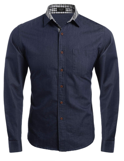 Coofandy Denim Work Shirt (US Only) Shirts coofandy 