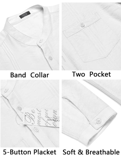 Coofandy Henley Cotton Beach Shirts (US Only) Shirts coofandy 