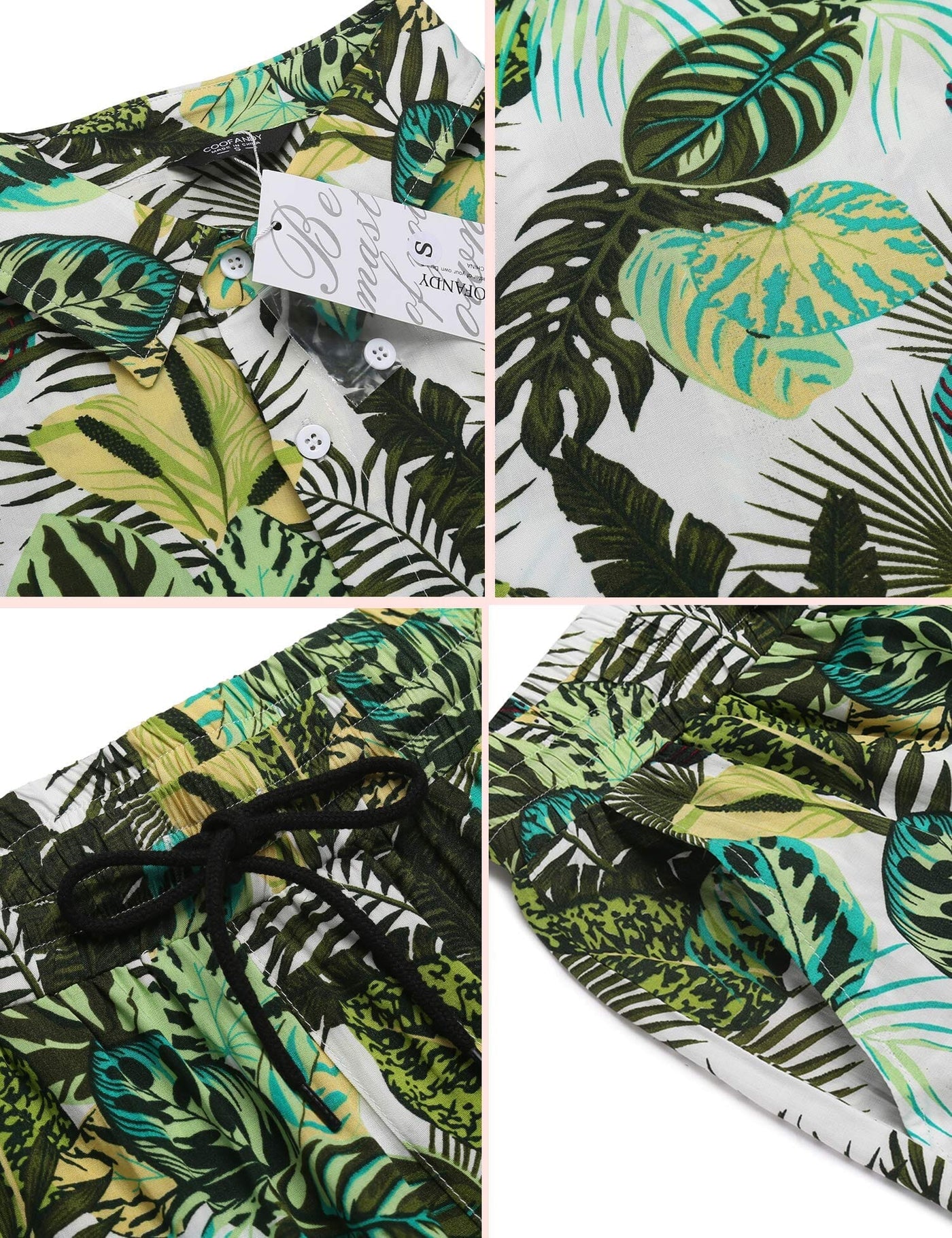 Coofandy Floral Hawaiian Sets (US Only) Sets coofandy 