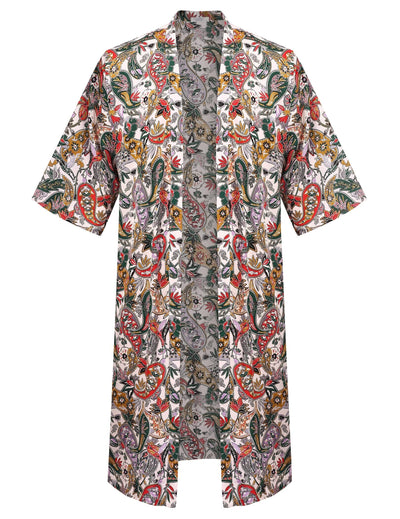 Coofandy Lightweight Kimono Robe (US Only) Robe coofandy White(paisley Print) S 