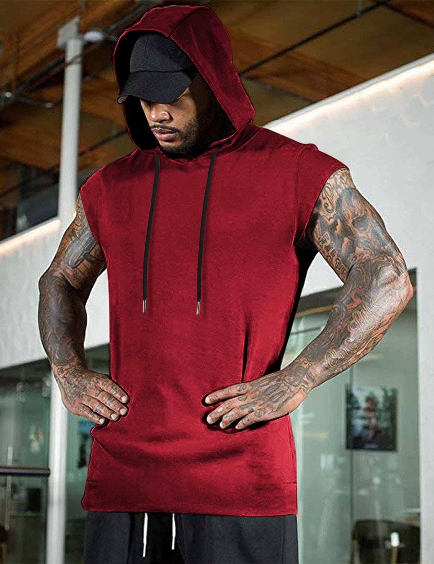 Coofandy Gym Muscle Hooded Tank Top (US Only) Tank Tops coofandy 