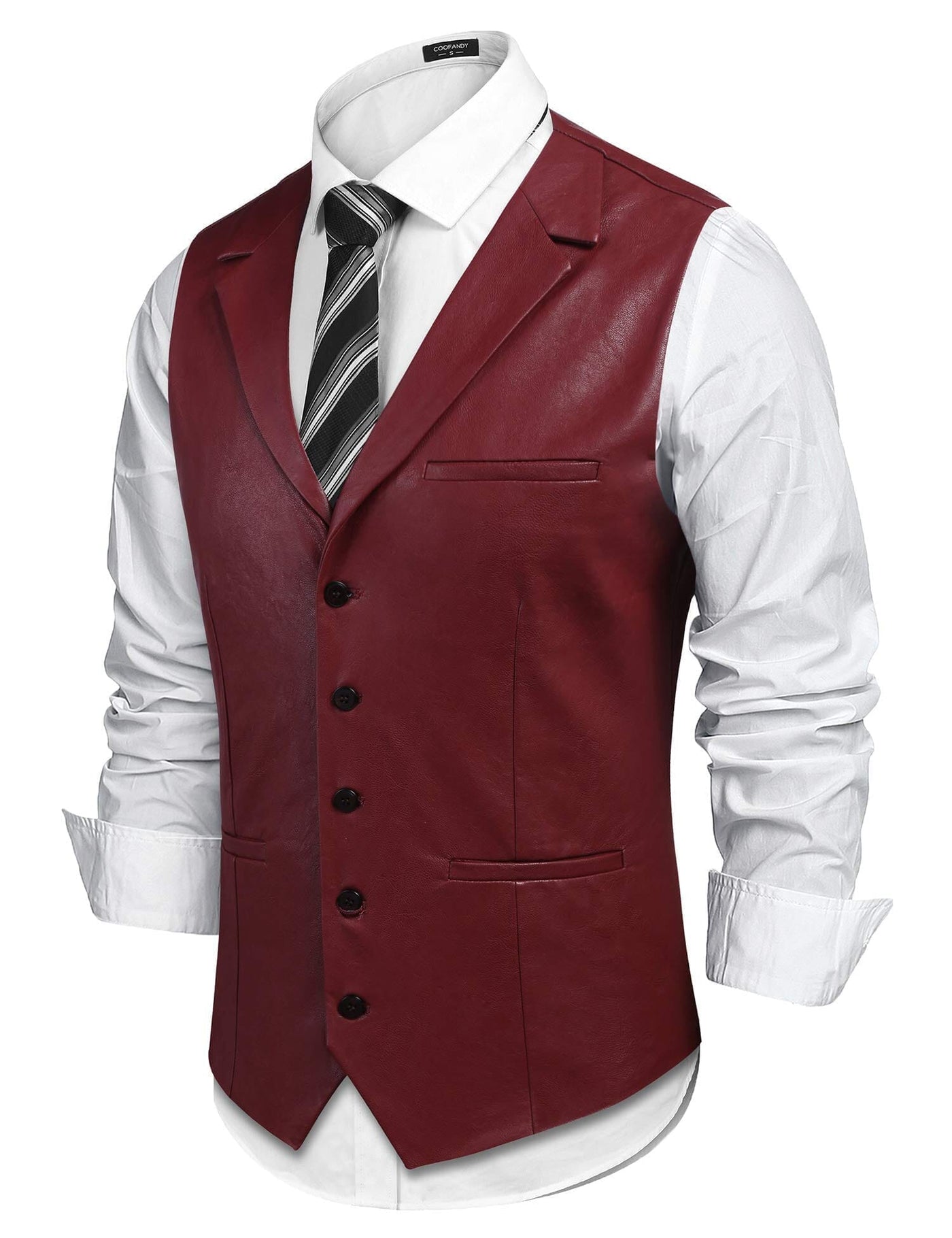 Coofandy Leather Vest (US Only) Vest coofandy 