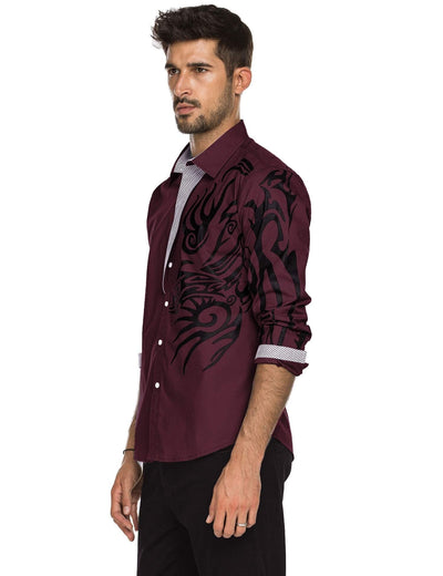 Coofandy Print Dress Shirt (US Only) Shirts coofandy 