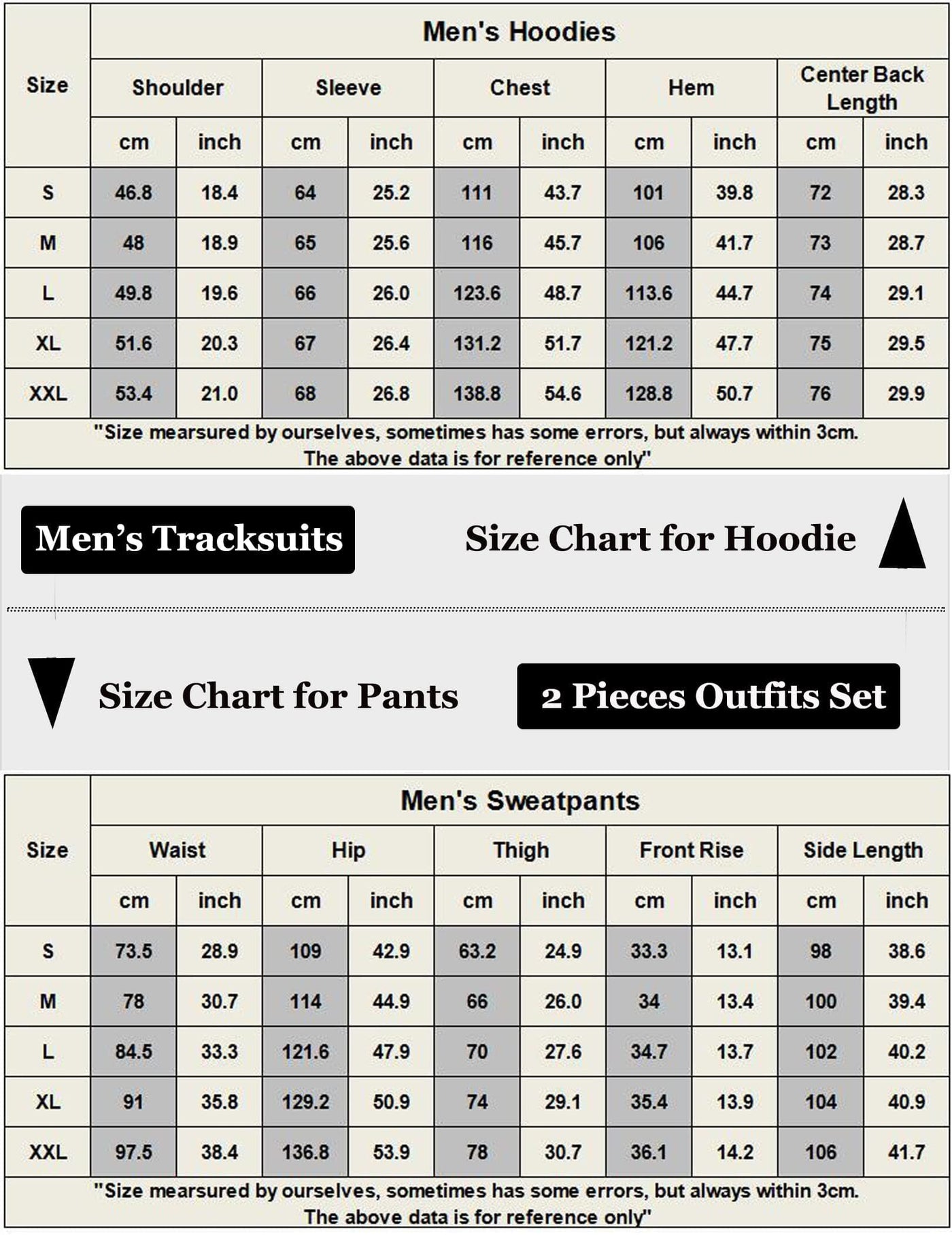 2 Piece Hoodie Sports Sets (US Only) Sports Set Coofandy's 