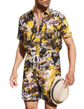 Coofandy Floral One Piece Hawaiian Jumpsuit (US Only) Jumpsuit coofandy Yellow S 