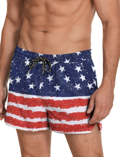 Classic Quick Dry Sport Shorts (US Only) Shorts COOFANDY Store American Flag and Stars S 