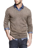 Casual Ribbed Knitted Pullover Sweater (US Only) Sweater coofandy Brown S 