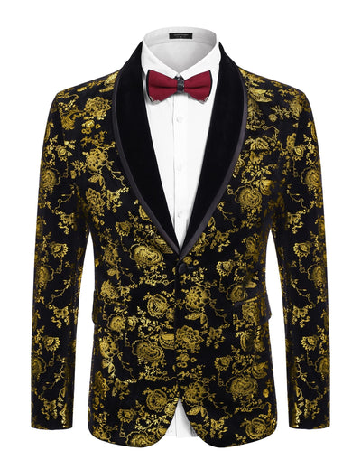 Coofandy Floral Wedding Blazer (US Only) Blazer coofandy Golden S 