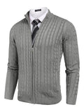 Cardigan Knitted Zip Up Sweater with Pockets (US Only) Sweaters Coofandy&