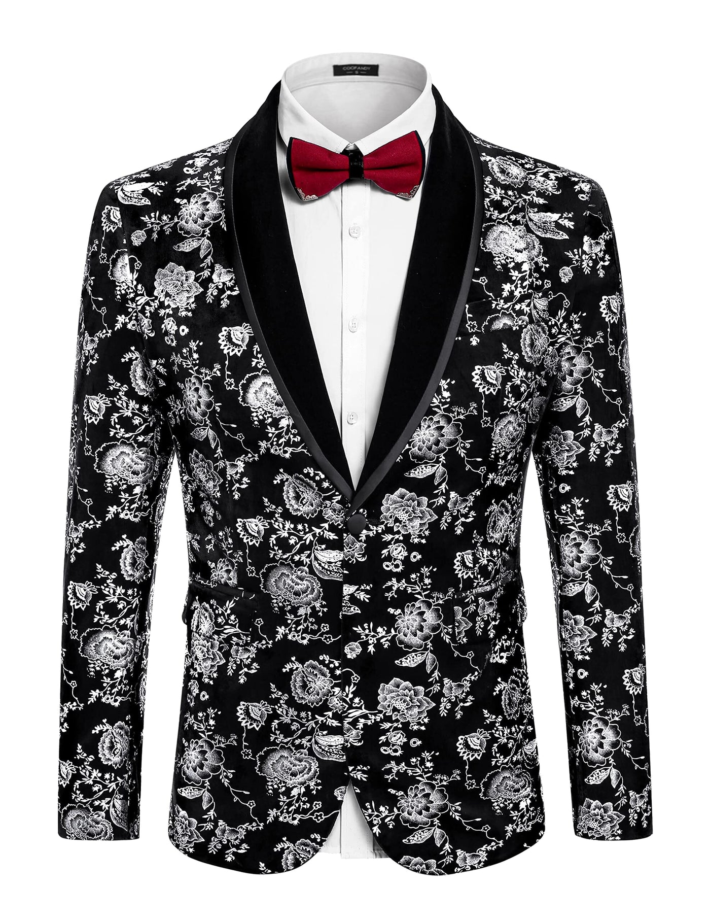 Coofandy Floral Wedding Blazer (US Only) Blazer coofandy Silver S 