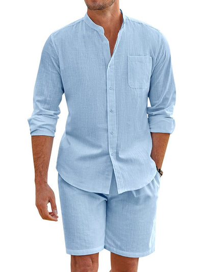 Casual 100% Cotton Beach Shirt Sets (US Only) Beach Sets coofandy 