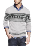Casual Ribbed Knitted Pullover Sweater (US Only) Sweater coofandy White Black S 
